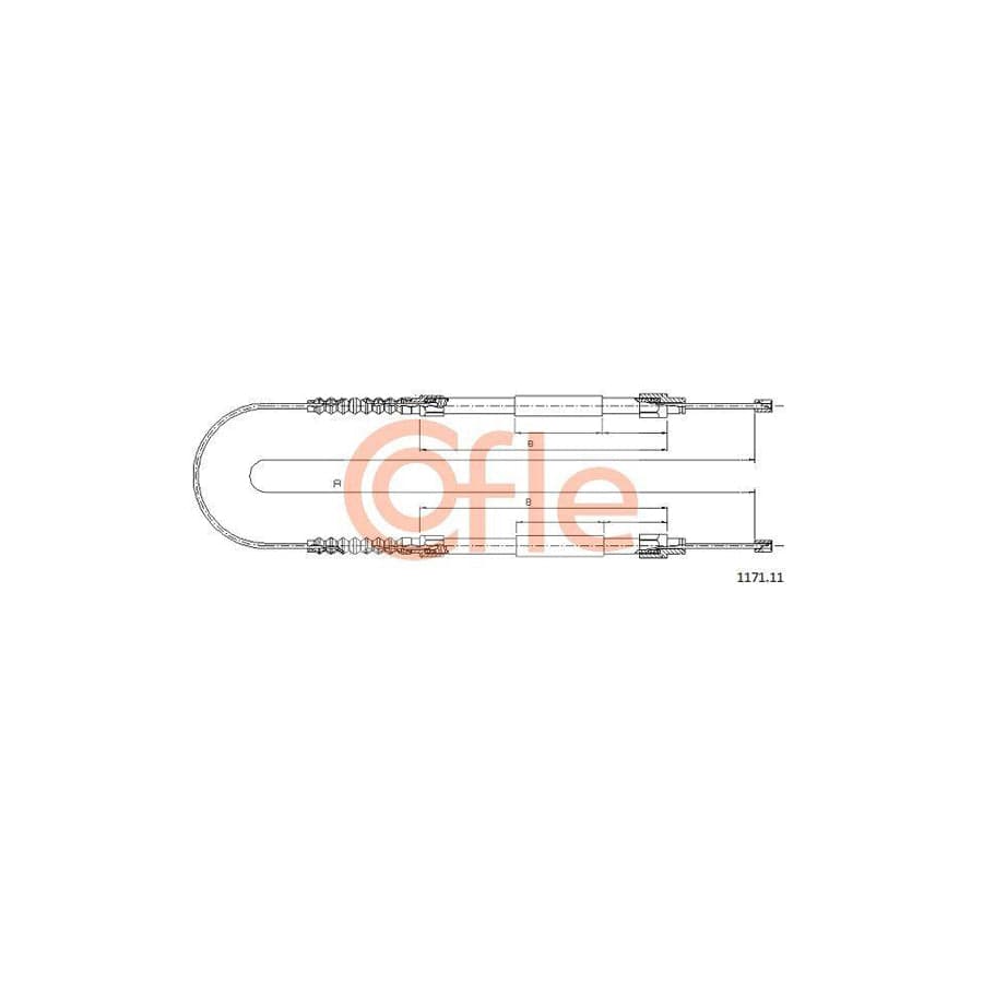 Cofle 92.1171.11 Hand Brake Cable