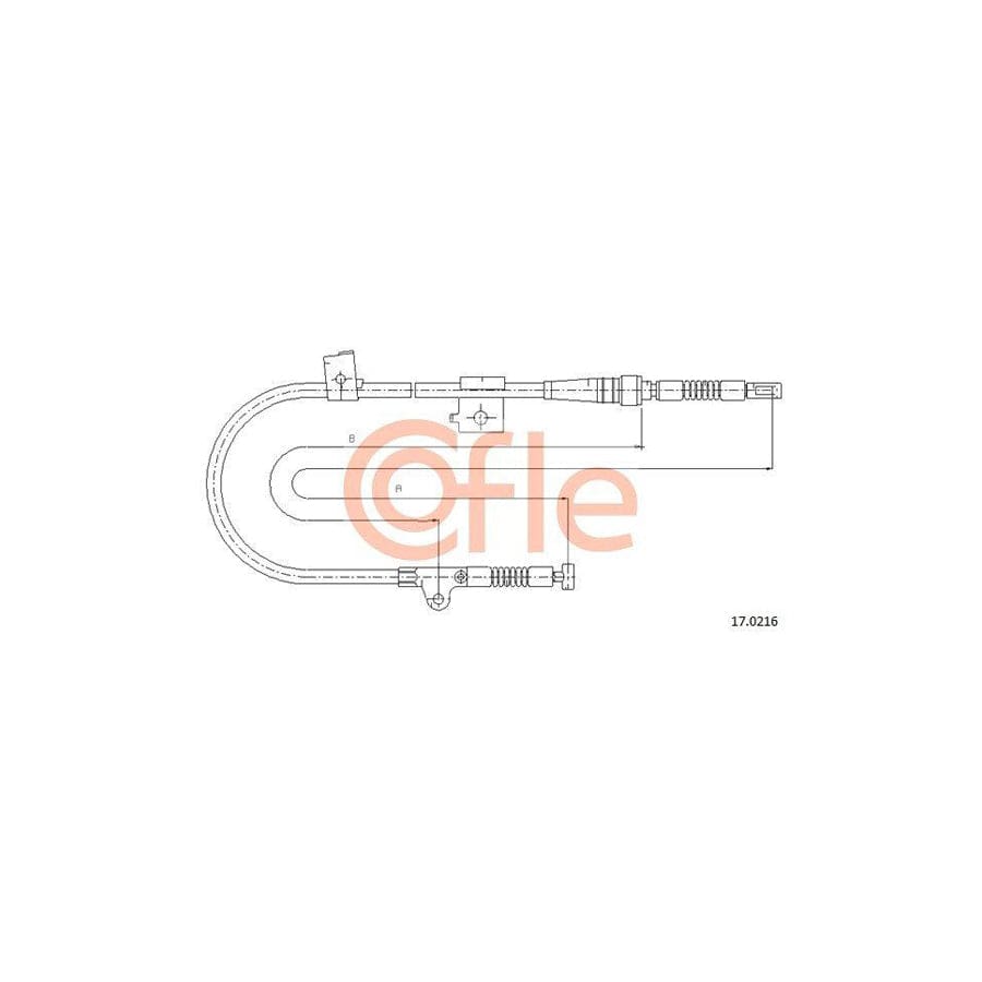 Cofle 92.17.0216 Hand Brake Cable for Nissan Primera