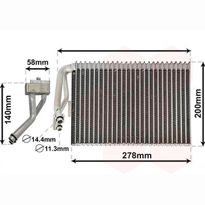 VAN WEZEL WEZ4700V073 Air Conditioning Evaporator