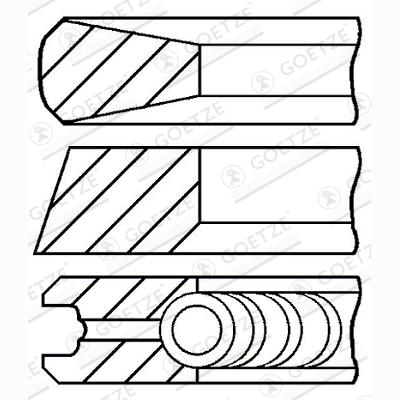 GOETZE 08-135305-00 Piston Ring Kit