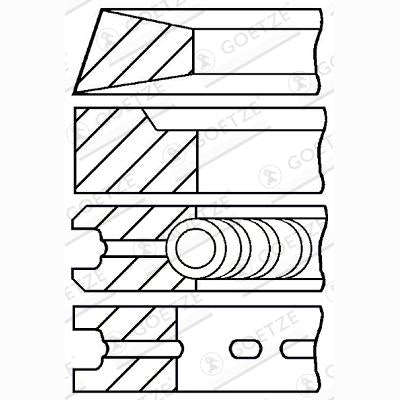 GOETZE 08-526500-00 Piston Ring Kit
