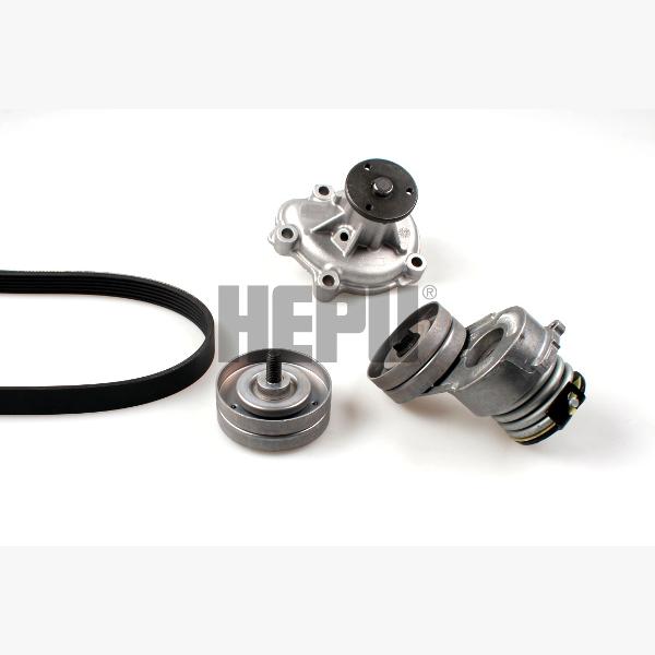 HEPU PK03722 Water Pump + V-Ribbed Belt Kit