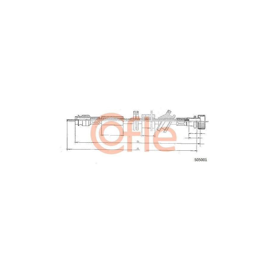 Cofle 92.S05001 Speedometer Cable Suitable for Mercedes-Benz 190 (W201)