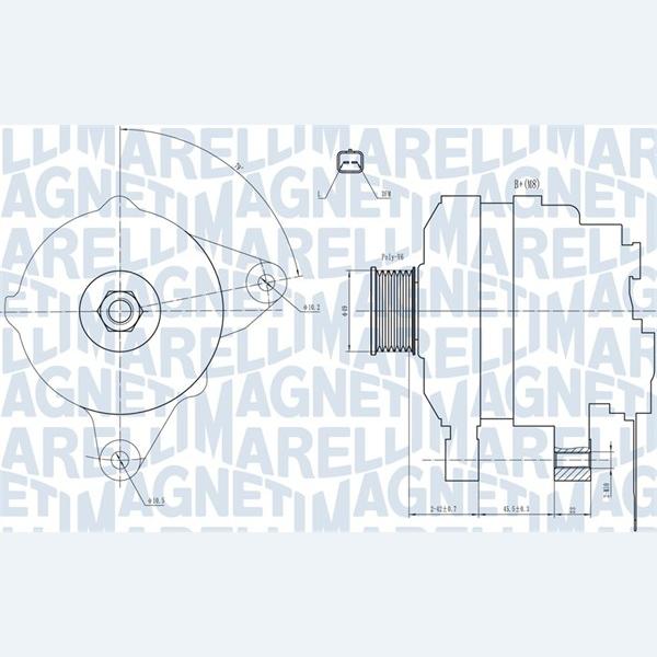 MAGNETI MARELLI 063731665010 Alternator