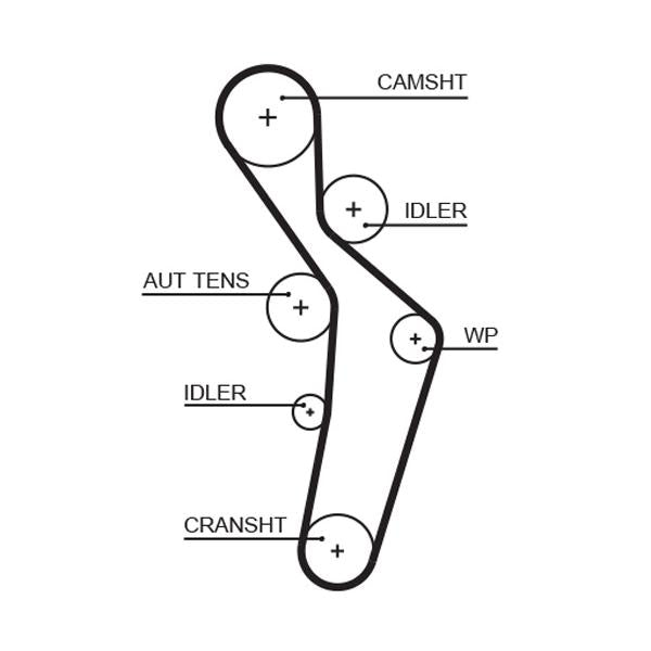 GATES GAT5616XS Timing Belt