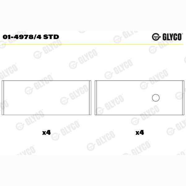 GLYCO 01-4978/4STD Connecting Rod Bearing