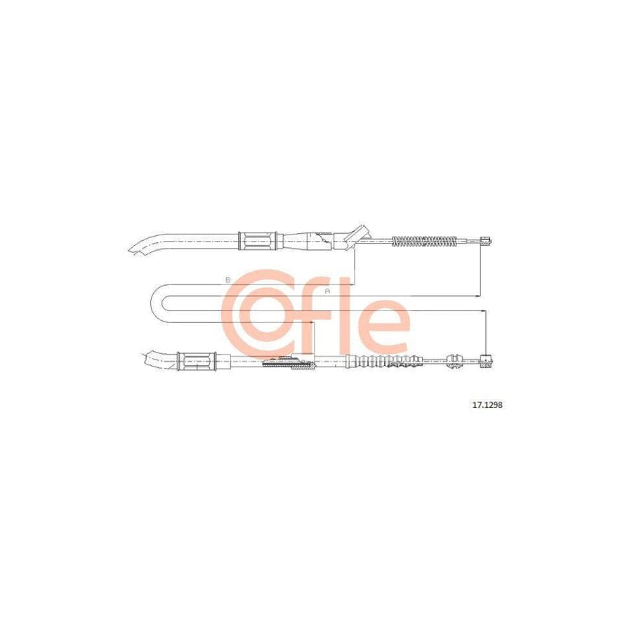Cofle 92.17.1298 Hand Brake Cable for Toyota Celica