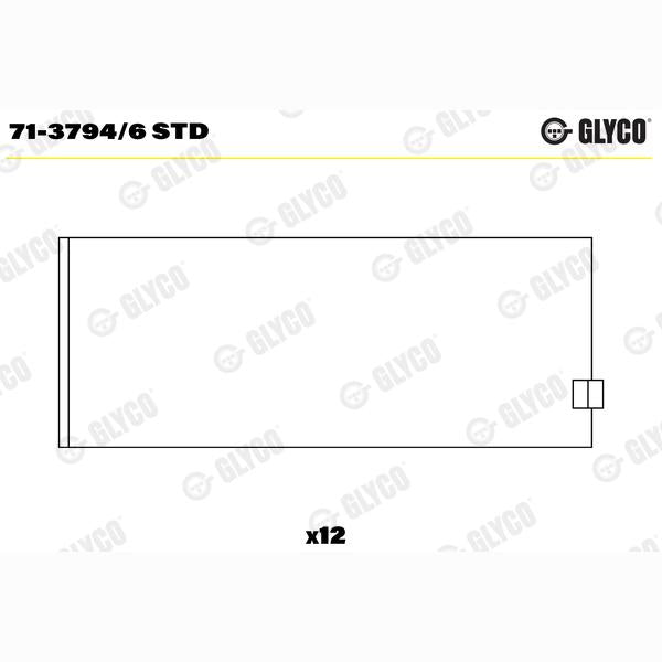 GLYCO 71-3794/6STD Connecting Rod Bearing
