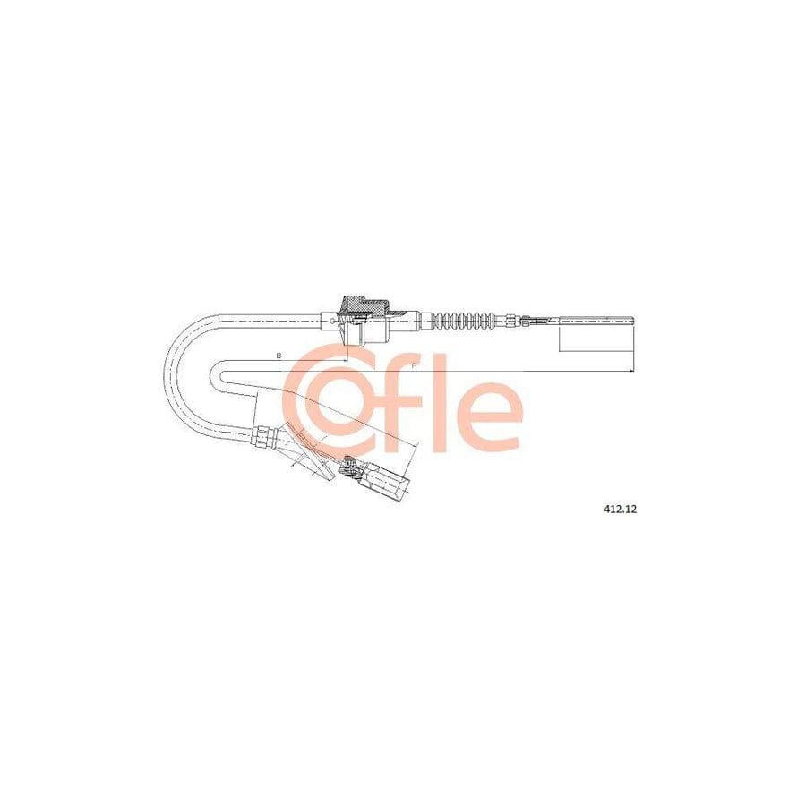 Cofle 92.412.12 Clutch Cable for Fiat Punto I Hatchback (176)