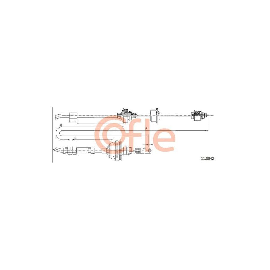Cofle 92.11.3042 Clutch Cable for Peugeot 206