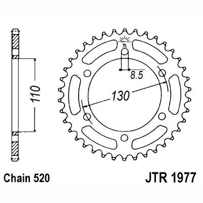 JT JTR1977,48 Chain Sprocket