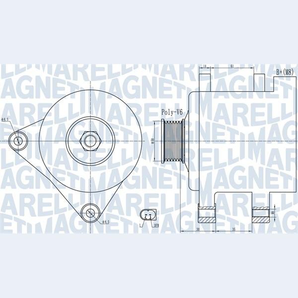 MAGNETI MARELLI 063732056010 Alternator