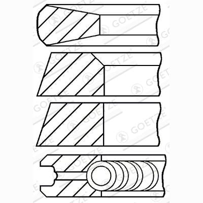 GOETZE 08-207700-00 Piston Ring Kit