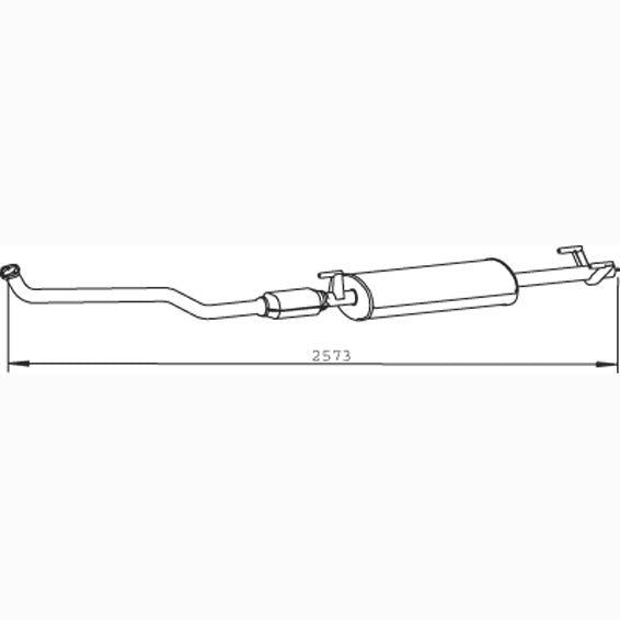 DINEX DIN56316 Front Muffler