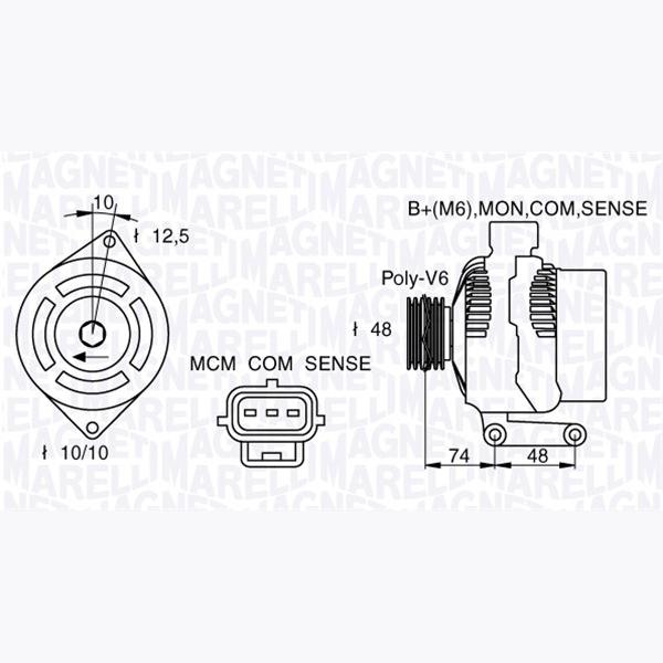 MAGNETI MARELLI 063377411010 Alternator