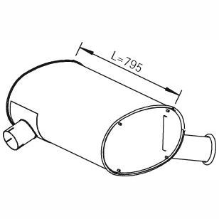 DINEX DIN28387 Centre/Rear Muffler