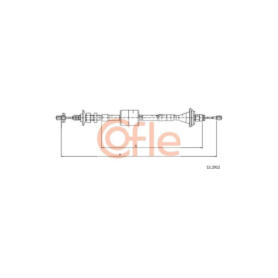 Cofle 92.11.2912 Clutch Cable for Renault Espace II (J63/S63)