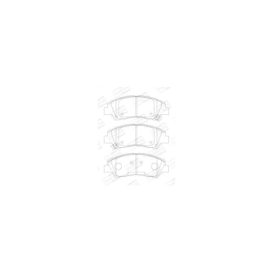 Champion 573691Ch Brake Pad Set for Hyundai I10