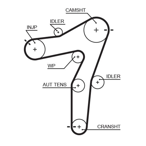 GATES GAT5663XS Timing Belt