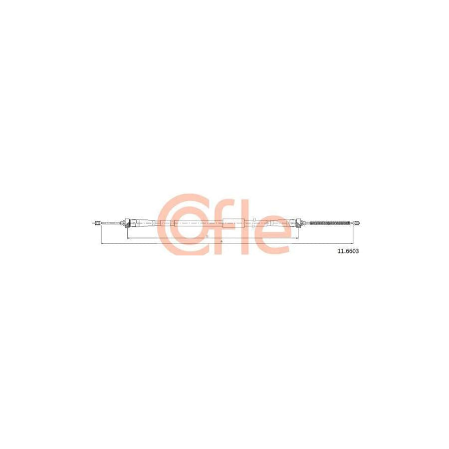 Cofle 11.6603 Hand Brake Cable for Renault Captur (J5_, H5_)