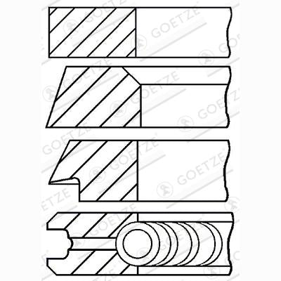 GOETZE 08-405900-00 Piston Ring Kit