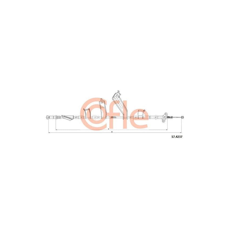 Cofle 17.4237 Hand Brake Cable for Honda Cr-V III (Re)