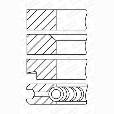 GOETZE 08-167700-00 Piston Ring Kit