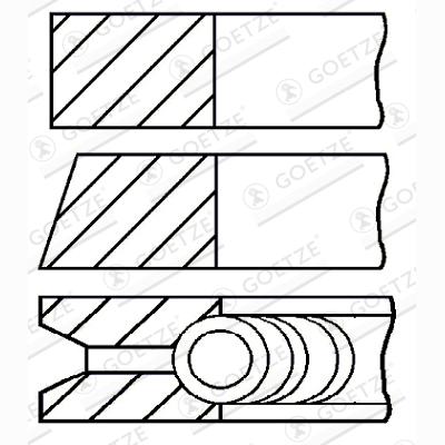 GOETZE 08-101307-00 Piston Ring Kit