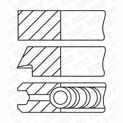 GOETZE 08-442900-10 Piston Ring Kit