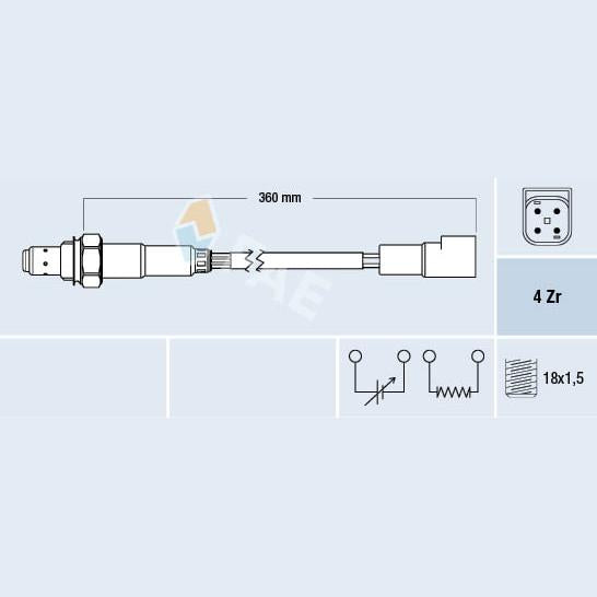 FAE AE77168 Lambda Sensor
