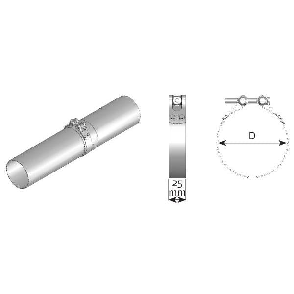 DINEX DIN99885 Exhaust System Clamping Piece