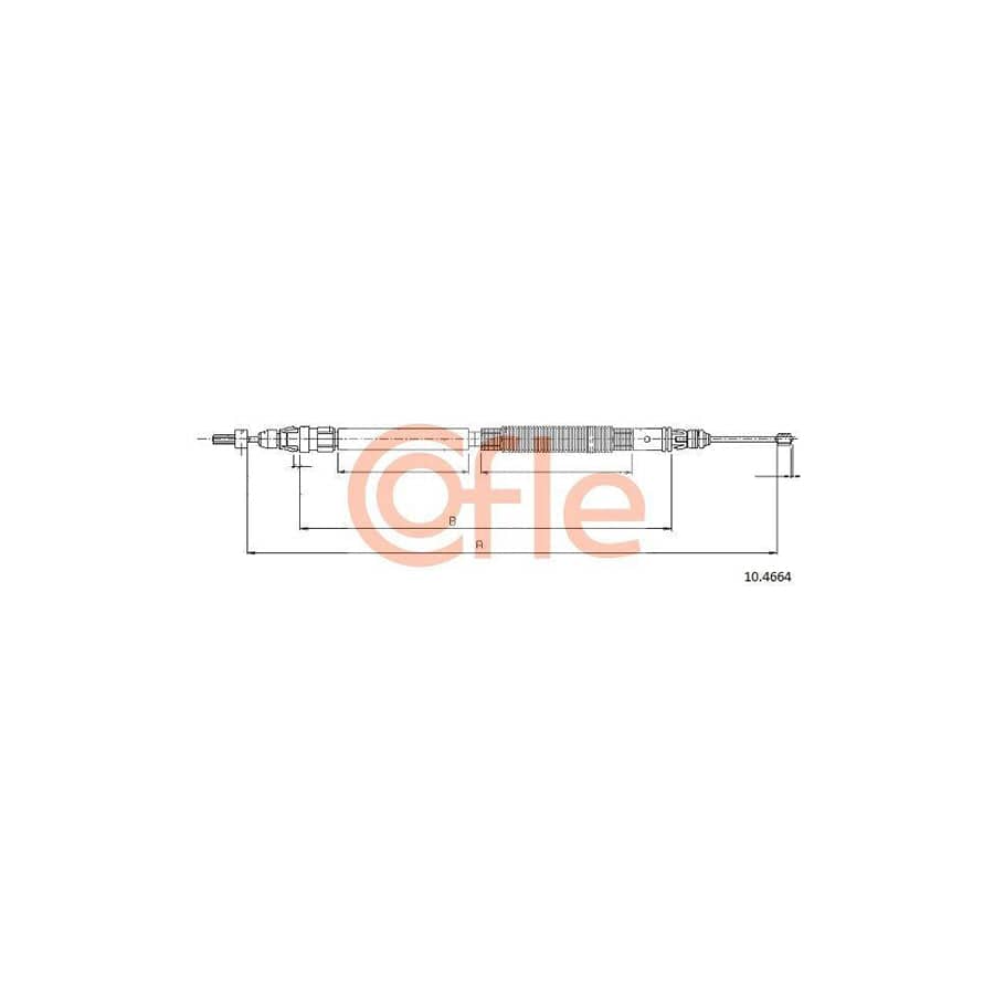 Cofle 10.4664 Hand Brake Cable for Citroen C4