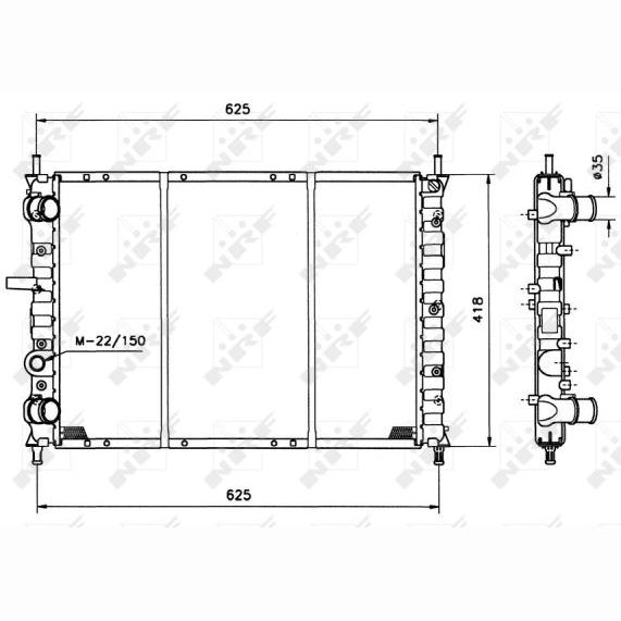 NRF NRF58122 Engine Radiator