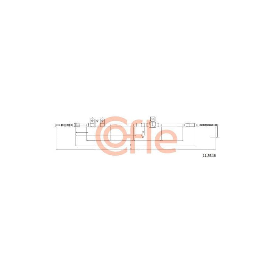 Cofle 11.5346 Hand Brake Cable for Mazda Bt-50 Pickup (CD, Un)