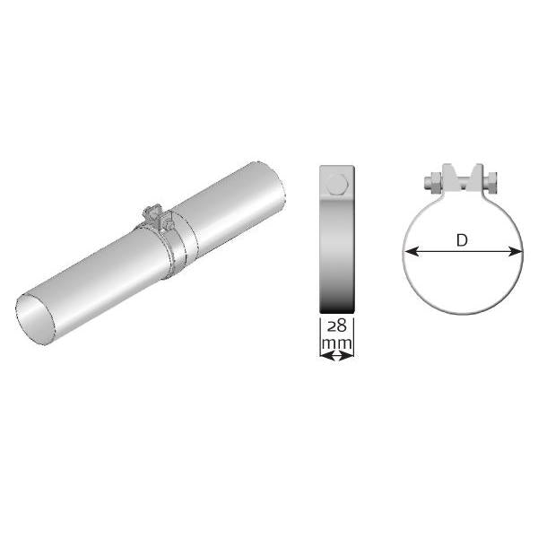 DINEX DIN99553/T Exhaust System Clamping Piece