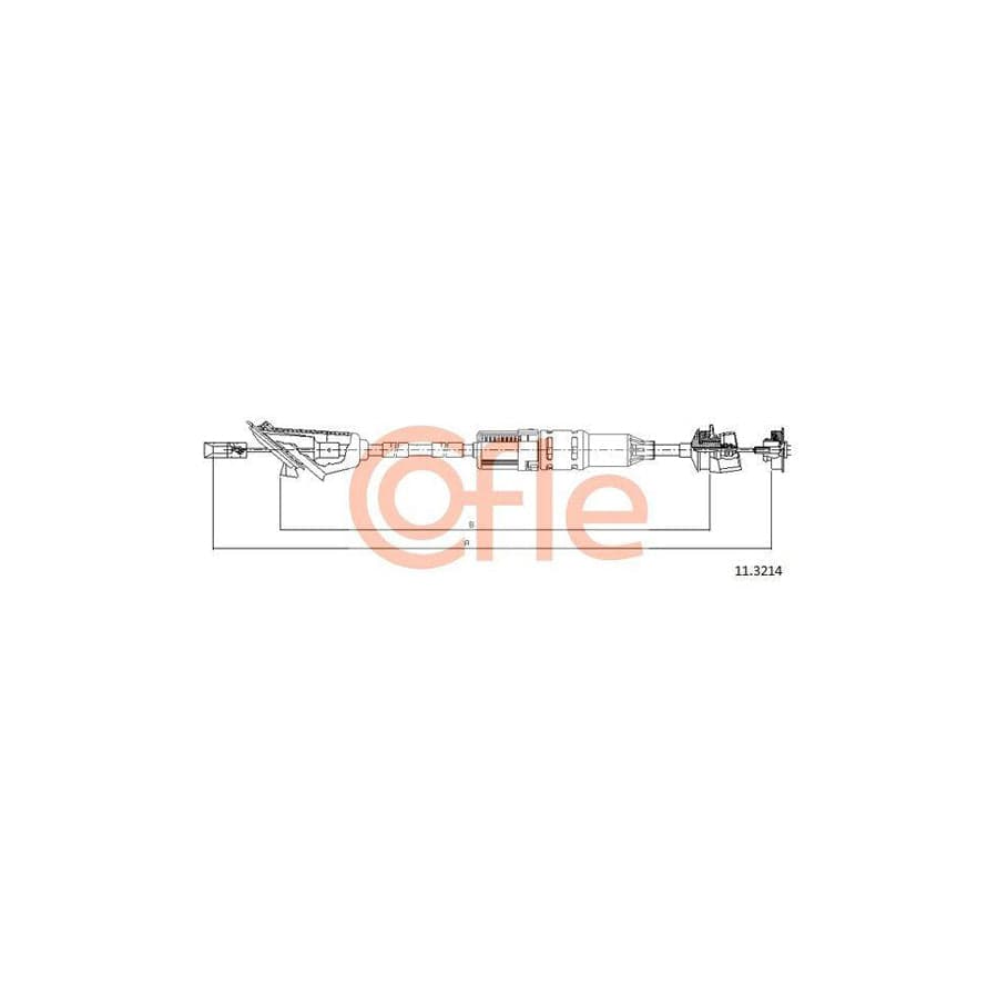 Cofle 11.3214 Clutch Cable for Peugeot 106