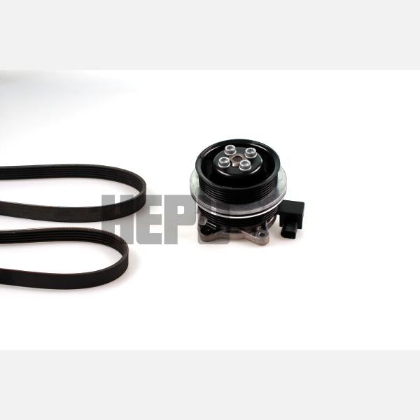 HEPU PK06700 Water Pump + V-Ribbed Belt Kit