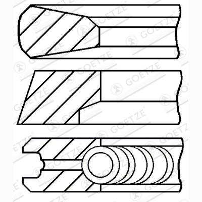GOETZE 08-434400-00 Piston Ring Kit