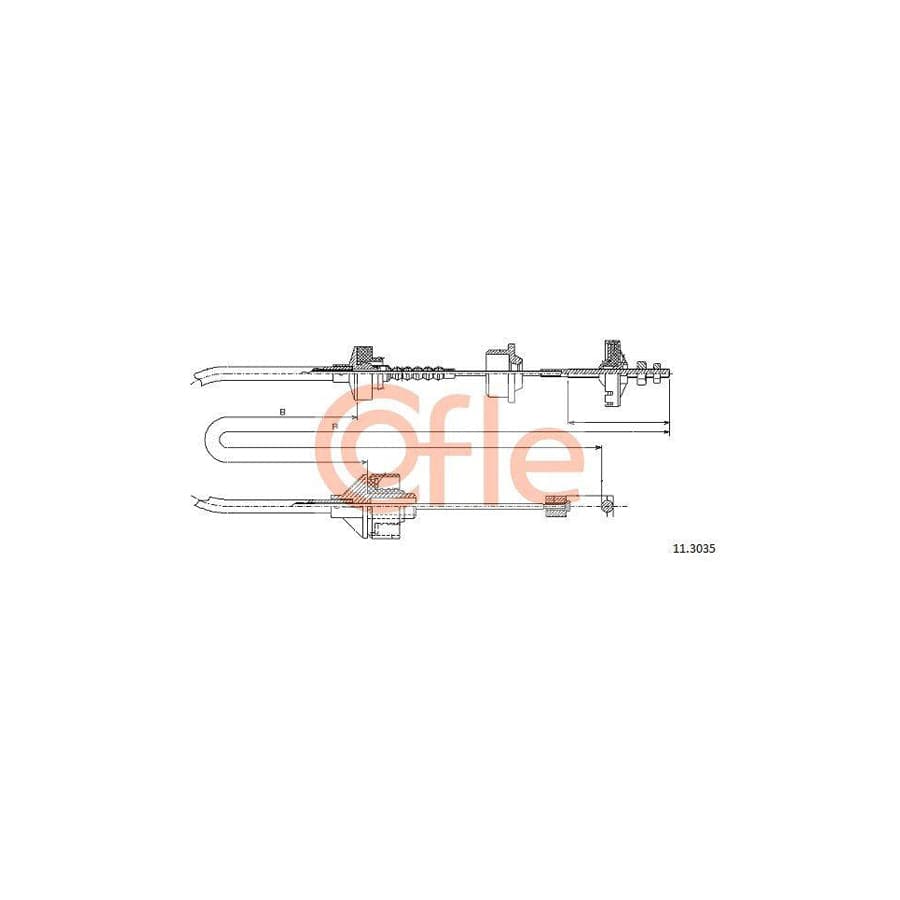 Cofle 11.3035 Clutch Cable for Peugeot 306