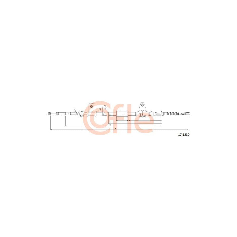 Cofle 17.1230 Hand Brake Cable for Toyota Mr2 III Convertible (W30)