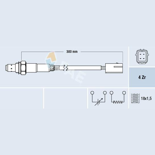 FAE AE77254 Lambda Sensor