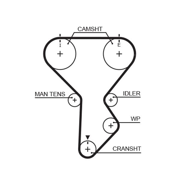 GATES GAT5287XS Timing Belt