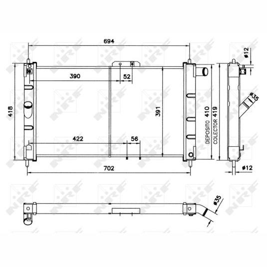 NRF NRF52055 Engine Radiator