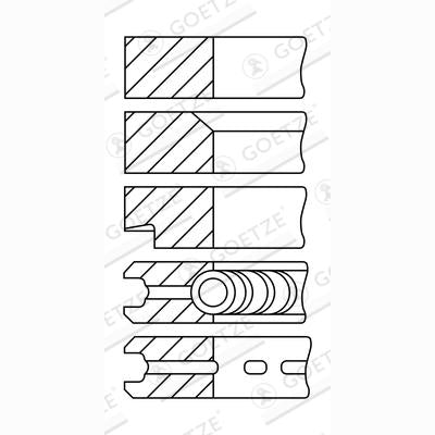 GOETZE 08-101000-00 Piston Ring Kit