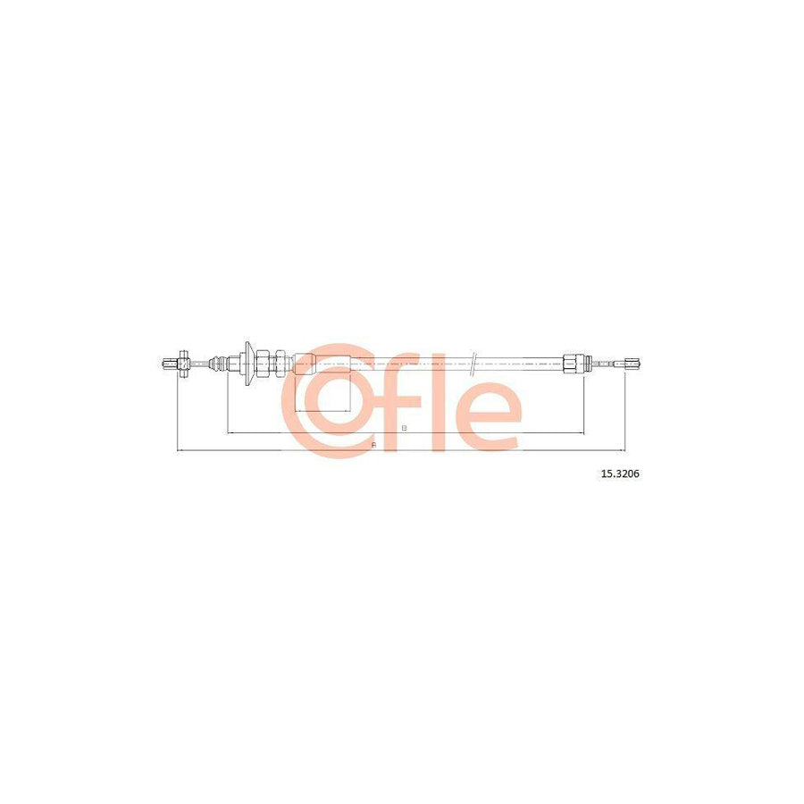 Cofle 15.1053 Clutch Cable for Citroen Xsara