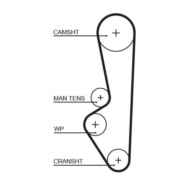 GATES GAT5094XS Timing Belt
