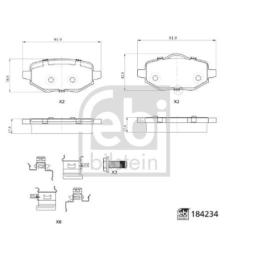 SBP WRK-089 Disc Brake Caliper Repair Kit