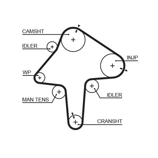 GATES GAT5482XS Timing Belt