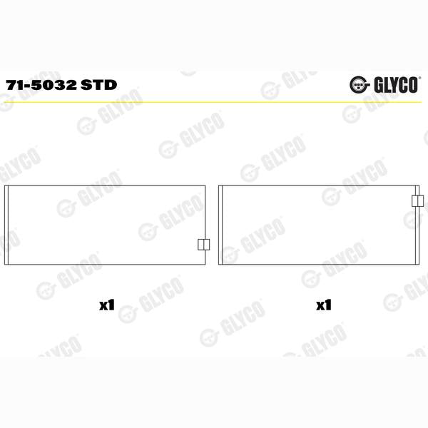 GLYCO 71-5032STD Connecting Rod Bearing