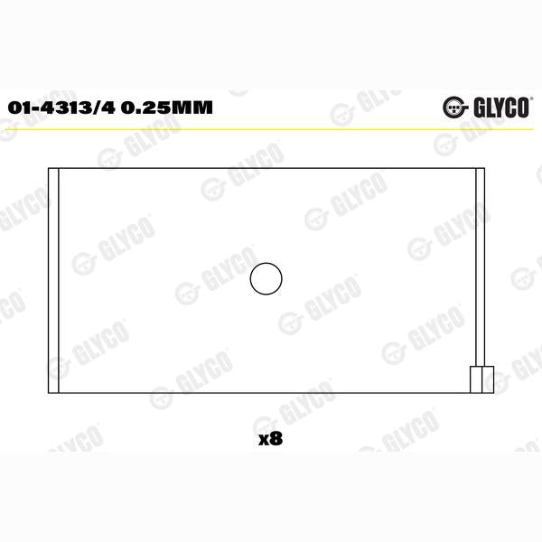 GLYCO 01-4313/40.25MM Connecting Rod Bearing